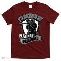 Paint Balling Tee I'd Rather Be Playing Paintball T-Shirt thumb 0