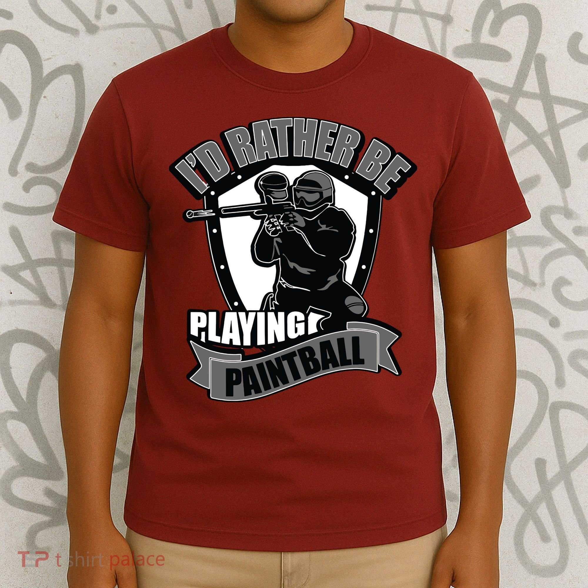 Paint Balling Tee I'd Rather Be Playing Paintball T-Shirt