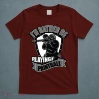 Paint Balling Tee I'd Rather Be Playing Paintball T-Shirt thumb 5