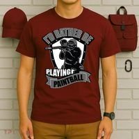Paint Balling Tee I'd Rather Be Playing Paintball T-Shirt thumb 6