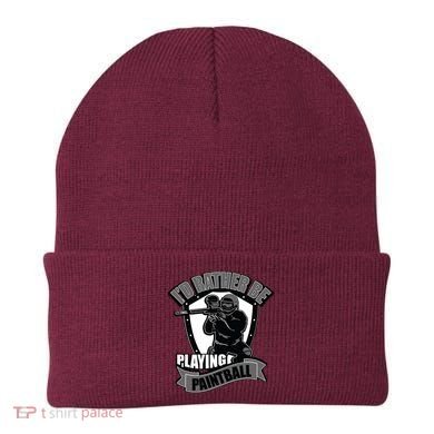 Paint Balling Tee I'd Rather Be Playing Paintball Beanie