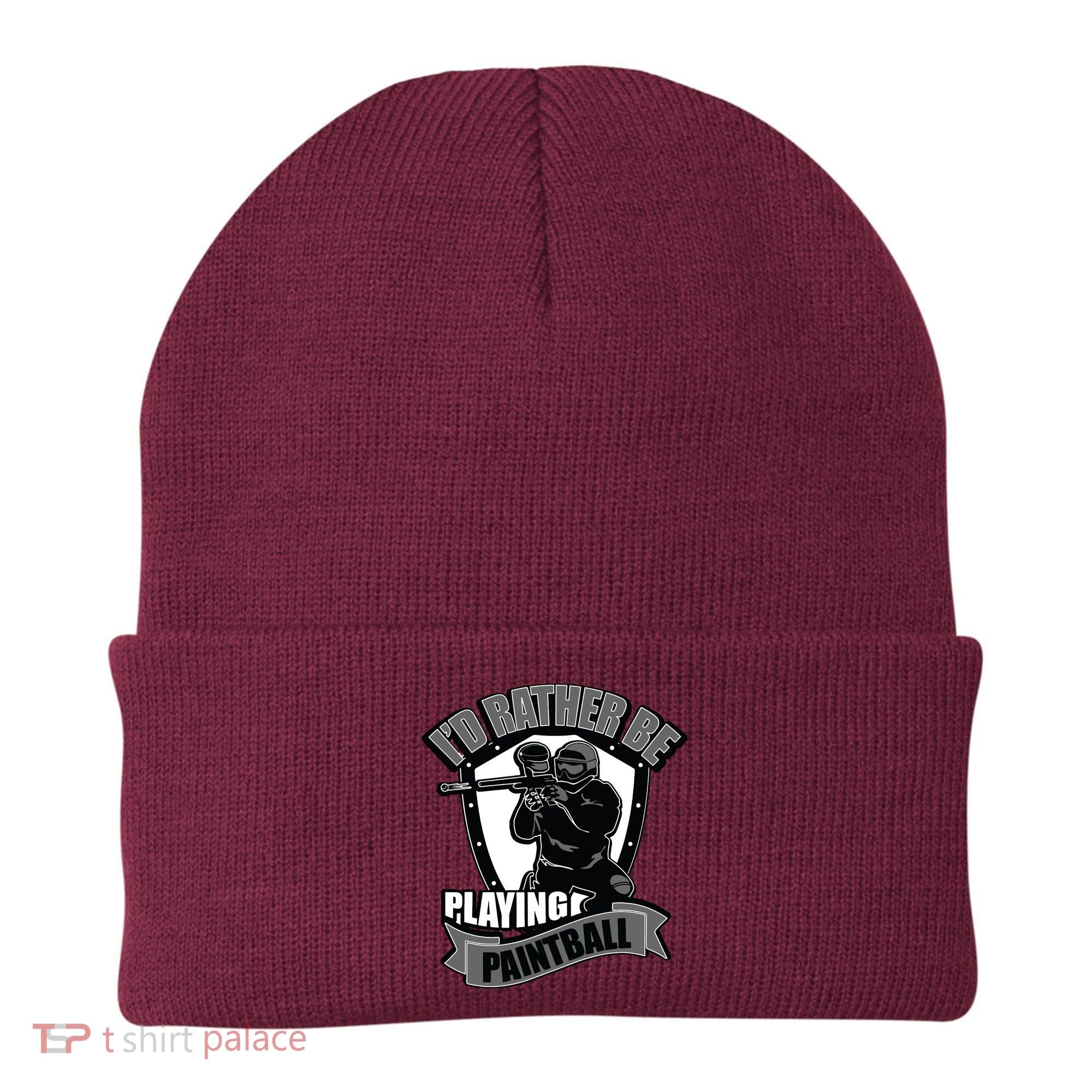 Paint Balling Tee I'd Rather Be Playing Paintball Beanie