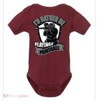 Paint Balling Tee I'd Rather Be Playing Paintball Baby Bodysuit thumb 0
