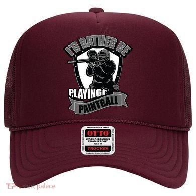 Paint Balling Tee I'd Rather Be Playing Paintball Hat