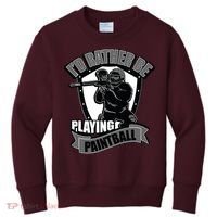 Paint Balling Tee I'd Rather Be Playing Paintball Kids Sweatshirt thumb 0