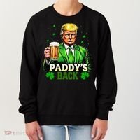 PaddyS Back Trump Beer Shamrock St PatrickS Day Trump Women's Sweatshirt thumb 0
