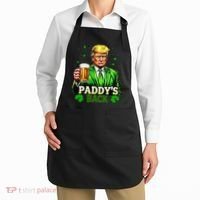 PaddyS Back Trump Beer Shamrock St PatrickS Day Trump Apron thumb 2