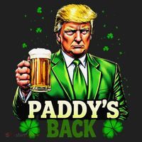 PaddyS Back Trump Beer Shamrock St PatrickS Day Trump Beanie thumb 2
