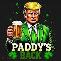 PaddyS Back Trump Beer Shamrock St PatrickS Day Trump Pajama Set thumb 2