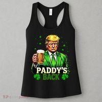 PaddyS Back Trump Beer Shamrock St PatrickS Day Trump Women's Tank Top thumb 3