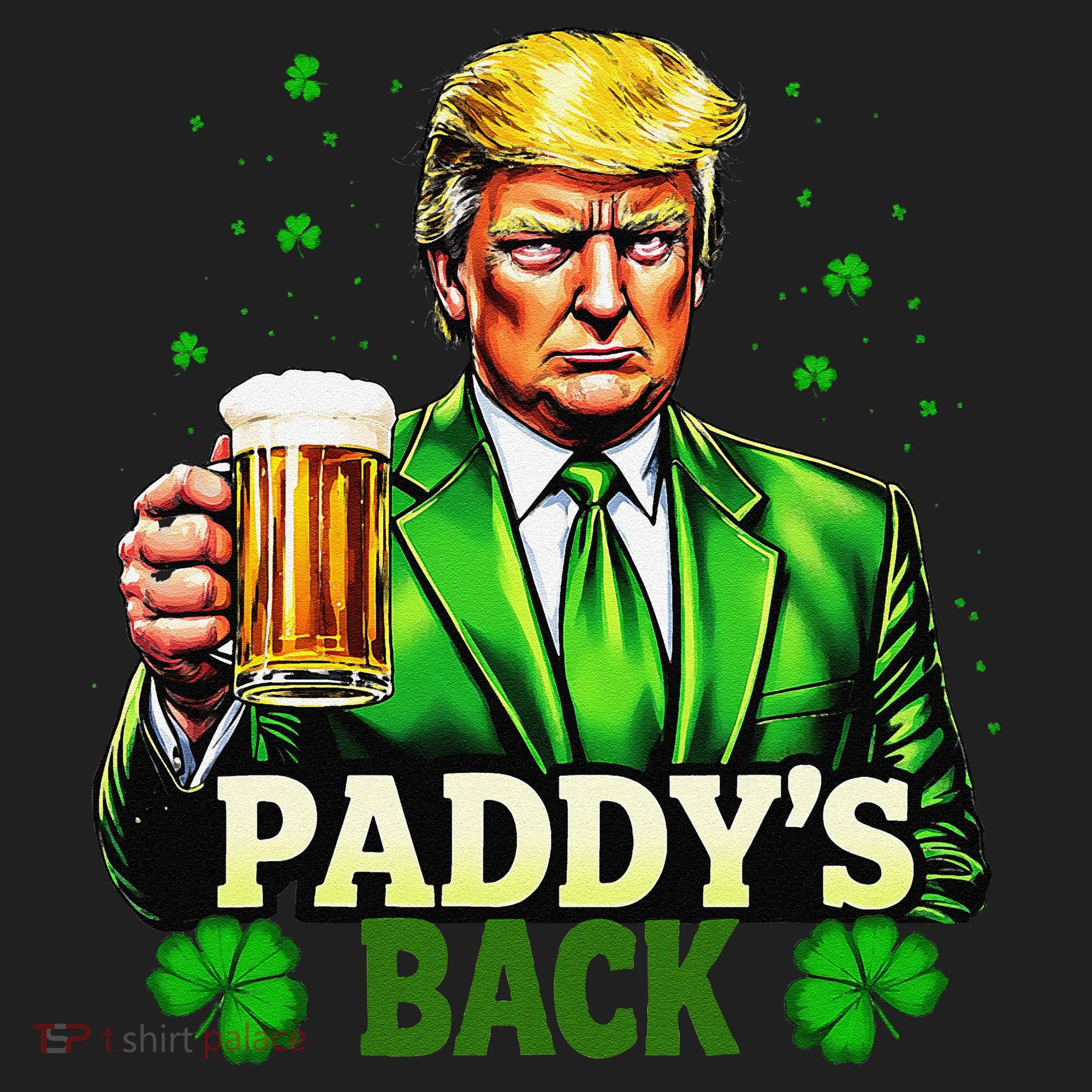 PaddyS Back Trump Beer Shamrock St PatrickS Day Trump Hat