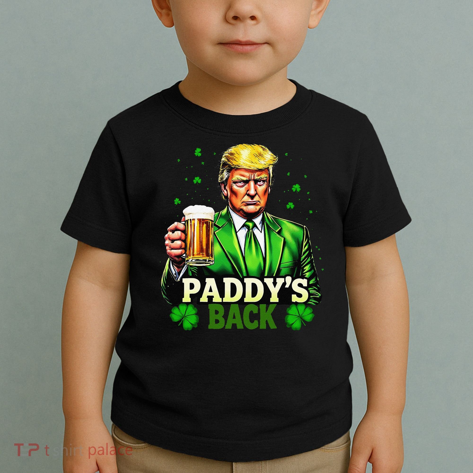 PaddyS Back Trump Beer Shamrock St PatrickS Day Trump Toddler T-Shirt