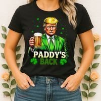 PaddyS Back Trump Beer Shamrock St PatrickS Day Trump Women's T-Shirt thumb 2