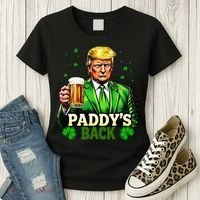 PaddyS Back Trump Beer Shamrock St PatrickS Day Trump Women's T-Shirt thumb 3