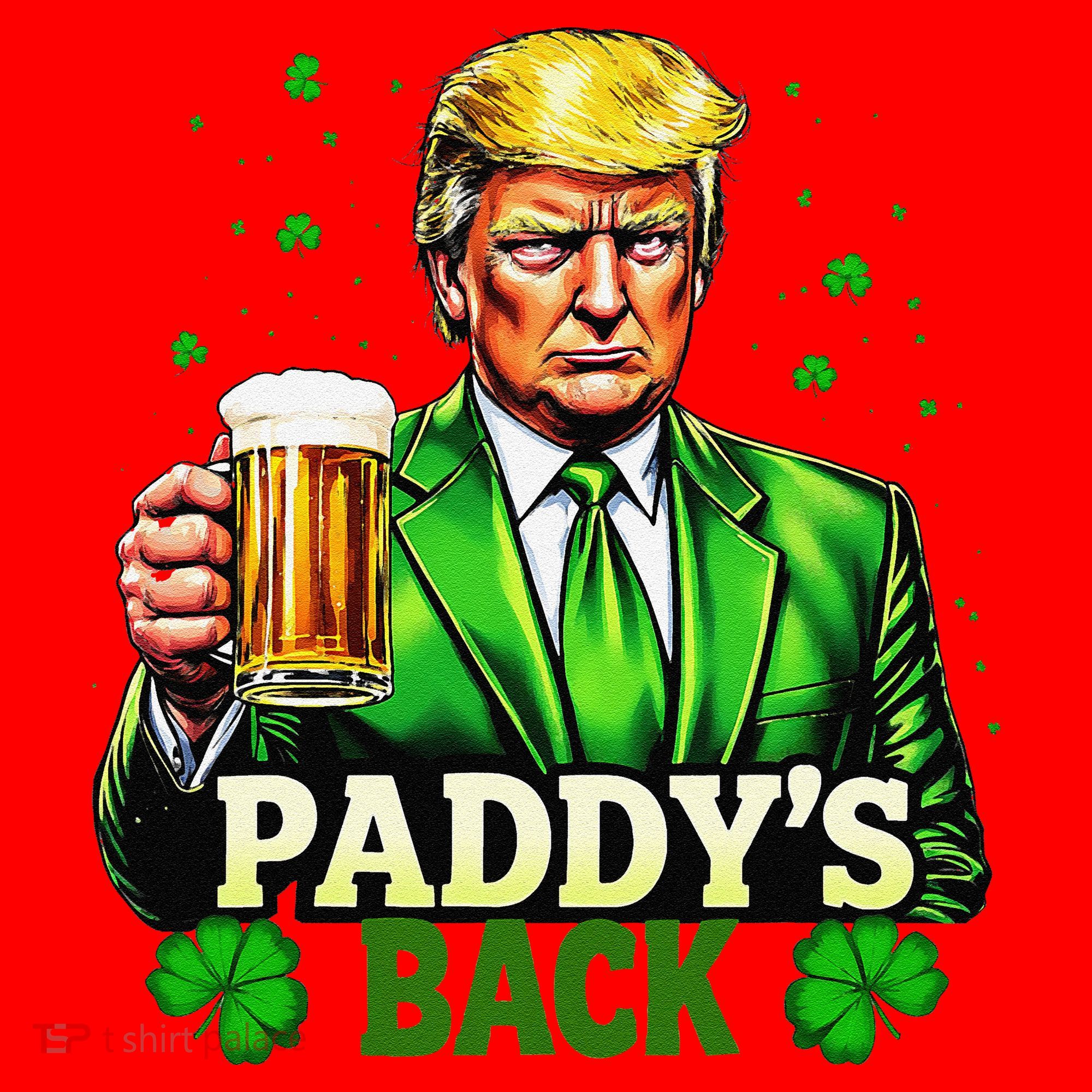 PaddyS Back Trump Beer Shamrock St PatrickS Day Trump Santa Hat