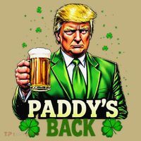 PaddyS Back Trump Beer Shamrock St PatrickS Day Trump Hoodie thumb 2