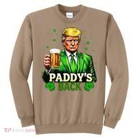 PaddyS Back Trump Beer Shamrock St PatrickS Day Trump Sweatshirt thumb 0