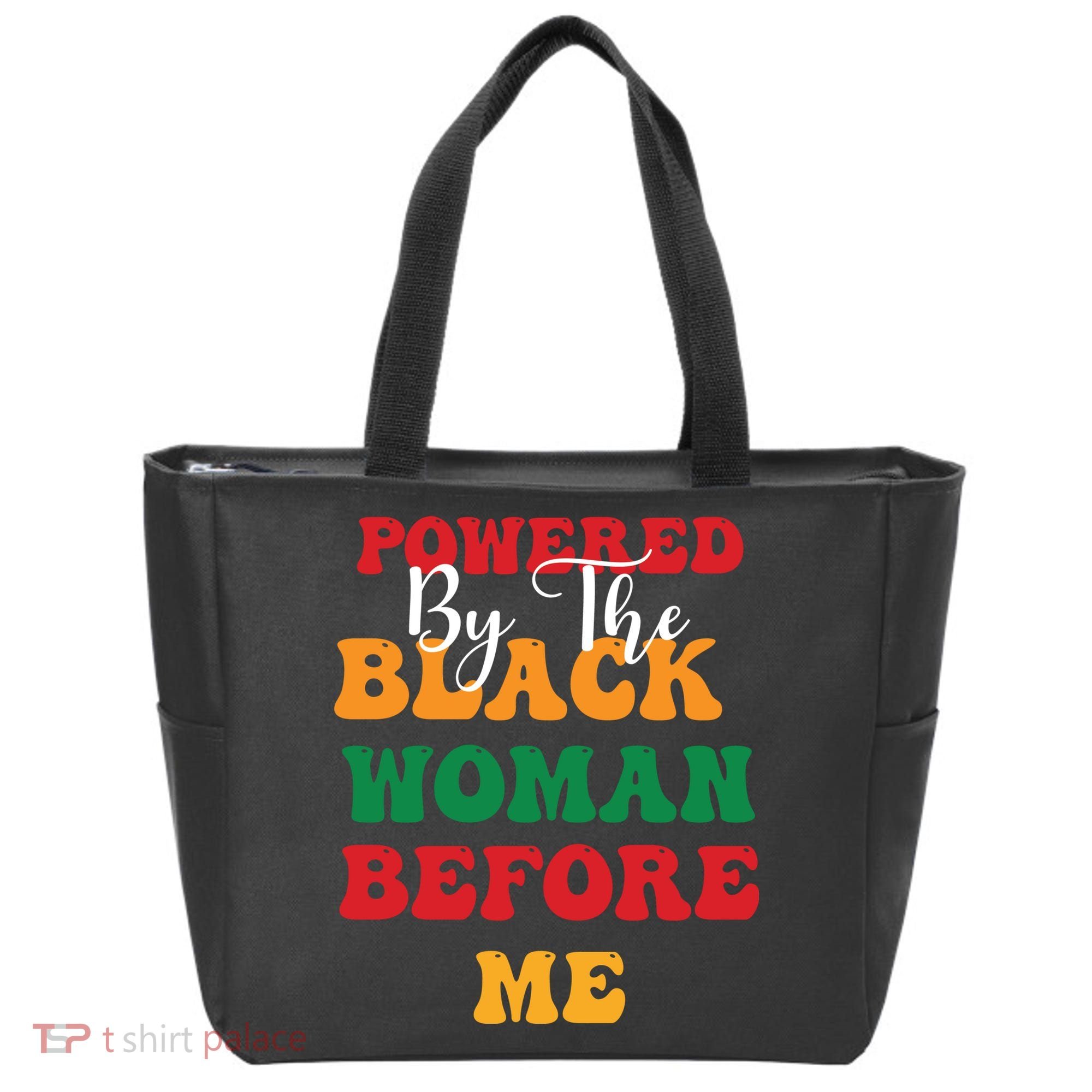 Powerd By The Black Woman Before Me For Juneteenth Day Gift Tote Bag