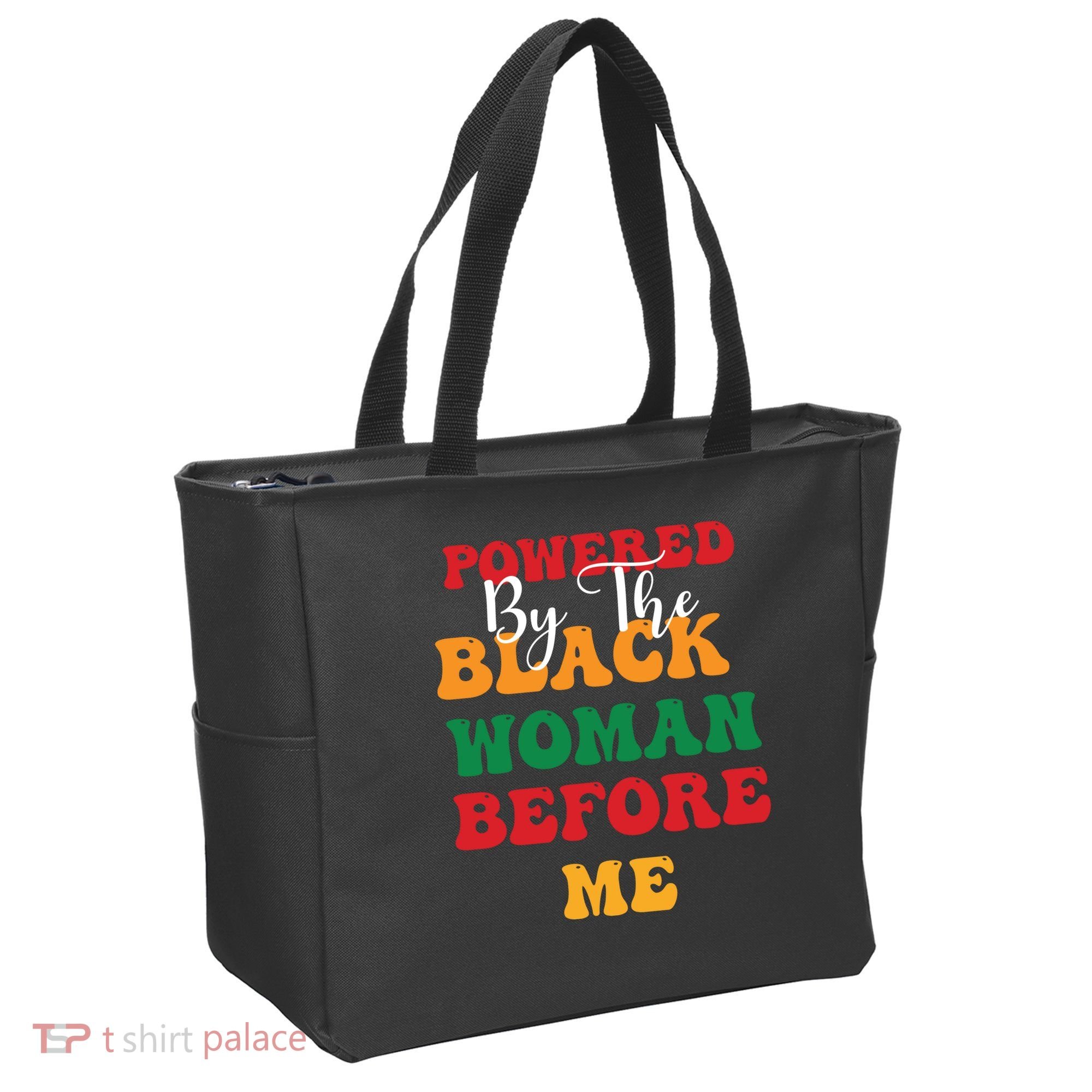 Powerd By The Black Woman Before Me For Juneteenth Day Gift Tote Bag