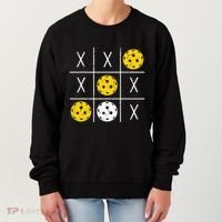 Pickleball Ball Tic-Tac-Toe Game XO-XO Funny Women's Sweatshirt thumb 0