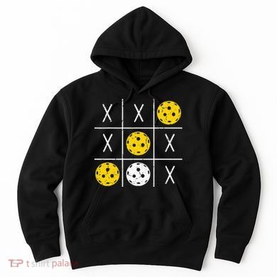 Pickleball Ball Tic-Tac-Toe Game XO-XO Funny Hoodie