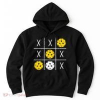 Pickleball Ball Tic-Tac-Toe Game XO-XO Funny Hoodie thumb 0