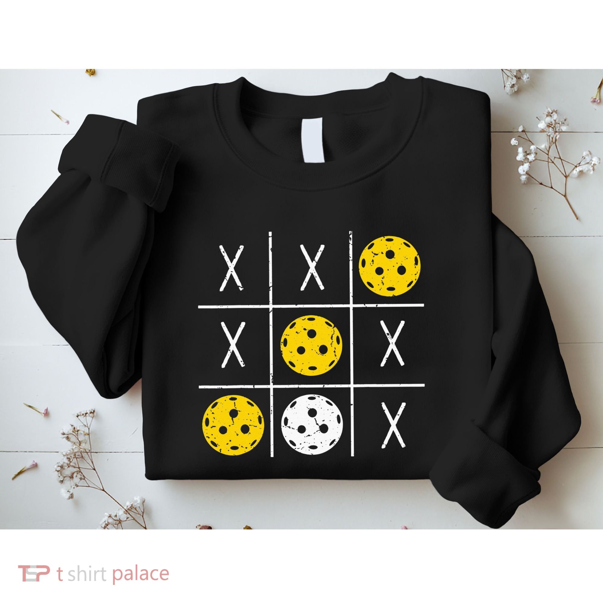 Pickleball Ball Tic-Tac-Toe Game XO-XO Funny Sweatshirt