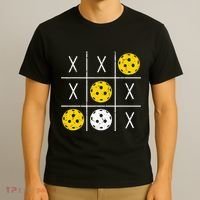 Pickleball Ball Tic-Tac-Toe Game XO-XO Funny T-Shirt thumb 3