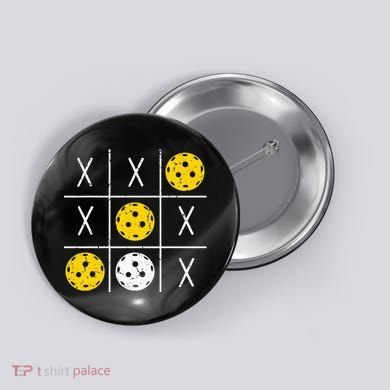 Pickleball Ball Tic-Tac-Toe Game XO-XO Funny Button