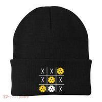 Pickleball Ball Tic-Tac-Toe Game XO-XO Funny Beanie thumb 0