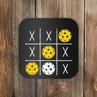 Pickleball Ball Tic-Tac-Toe Game XO-XO Funny Coaster thumb 0