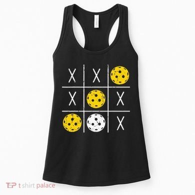 Pickleball Ball Tic-Tac-Toe Game XO-XO Funny Women's Tank Top