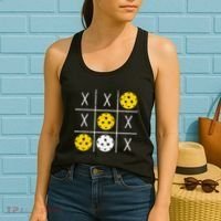 Pickleball Ball Tic-Tac-Toe Game XO-XO Funny Women's Tank Top thumb 2