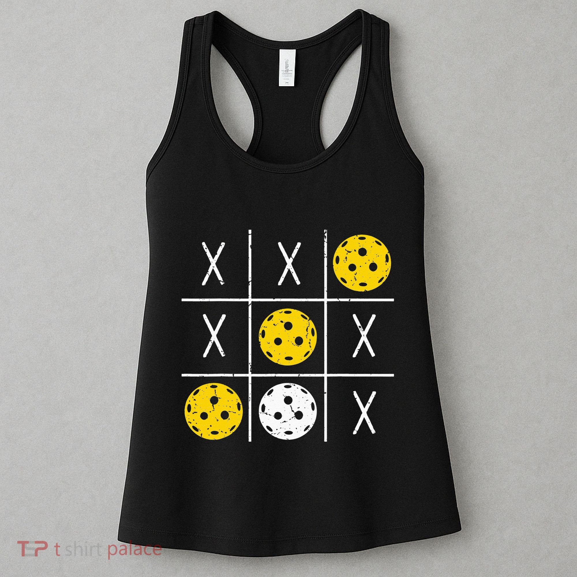 Pickleball Ball Tic-Tac-Toe Game XO-XO Funny Women's Tank Top