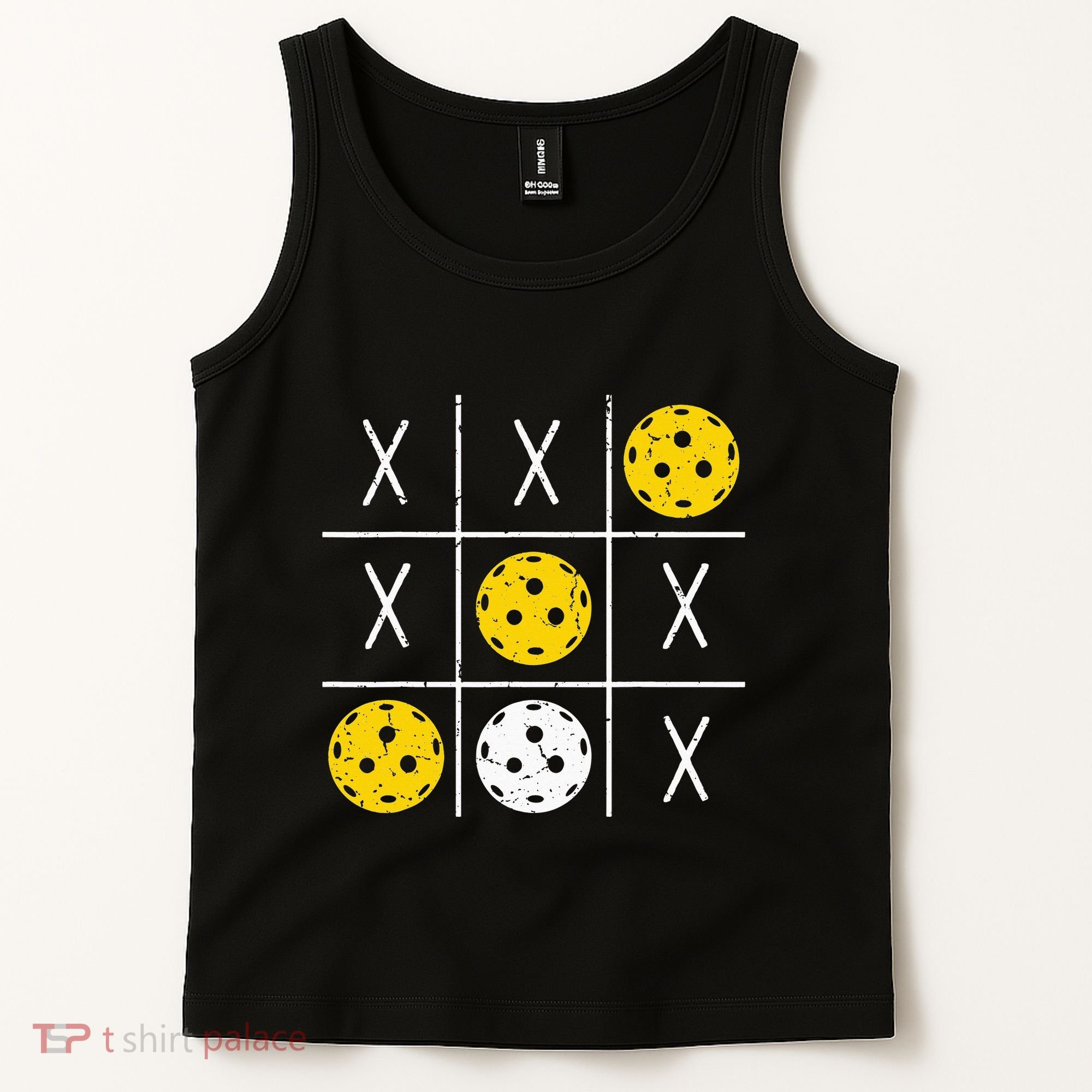 Pickleball Ball Tic-Tac-Toe Game XO-XO Funny Tank Top