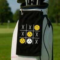 Pickleball Ball Tic-Tac-Toe Game XO-XO Funny Golf Towel thumb 2