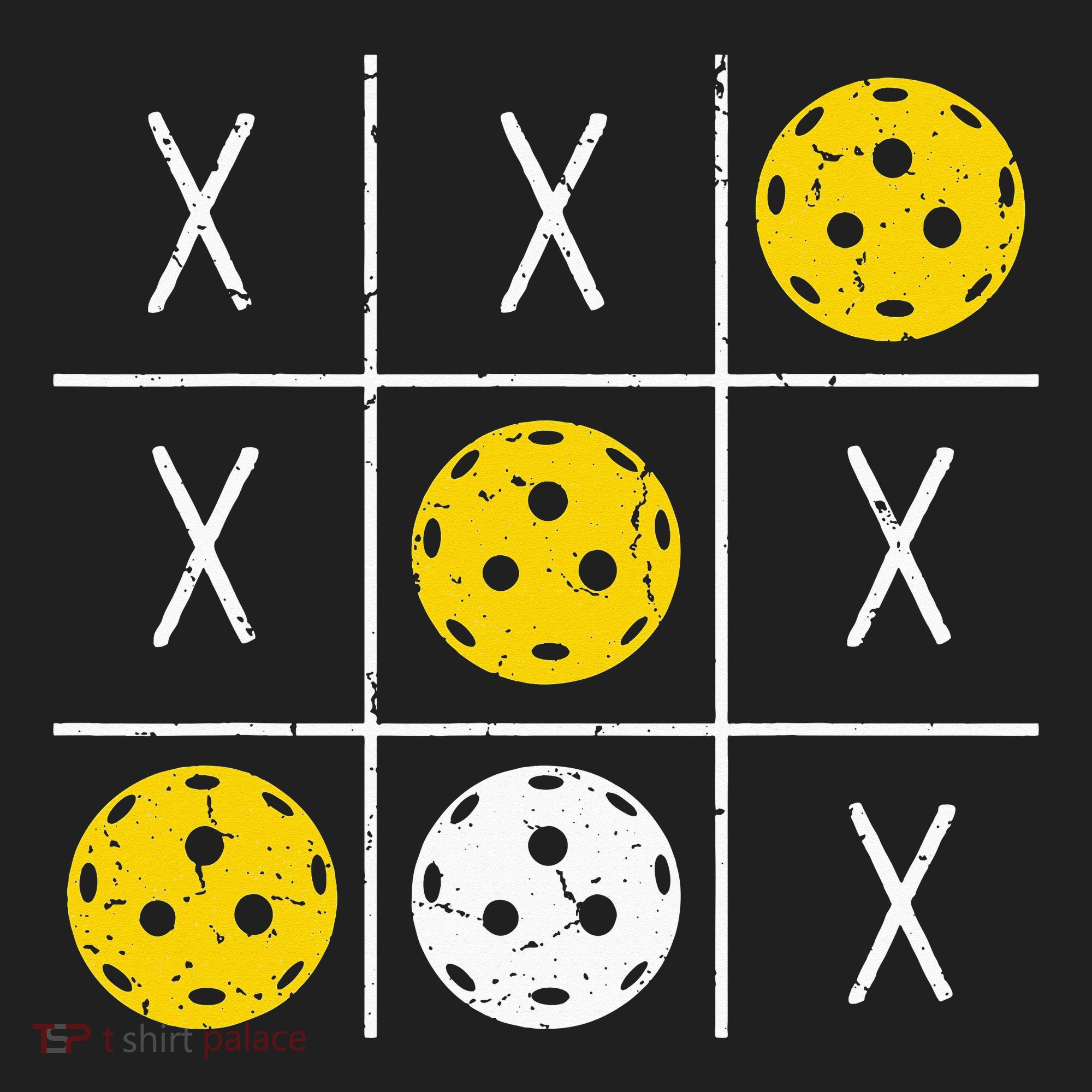 Pickleball Ball Tic-Tac-Toe Game XO-XO Funny Golf Towel
