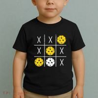 Pickleball Ball Tic-Tac-Toe Game XO-XO Funny Toddler T-Shirt thumb 2
