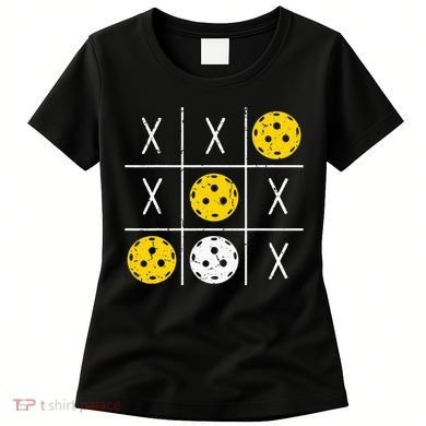 Pickleball Ball Tic-Tac-Toe Game XO-XO Funny Women's T-Shirt