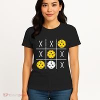 Pickleball Ball Tic-Tac-Toe Game XO-XO Funny Women's T-Shirt thumb 4