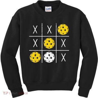 Pickleball Ball Tic-Tac-Toe Game XO-XO Funny Kids Sweatshirt