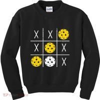 Pickleball Ball Tic-Tac-Toe Game XO-XO Funny Kids Sweatshirt thumb 0
