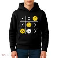 Pickleball Ball Tic-Tac-Toe Game XO-XO Funny Kids Hoodie thumb 4