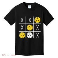 Pickleball Ball Tic-Tac-Toe Game XO-XO Funny Kids T-Shirt thumb 0