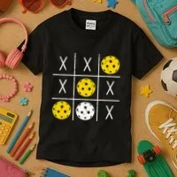 Pickleball Ball Tic-Tac-Toe Game XO-XO Funny Kids T-Shirt thumb 3