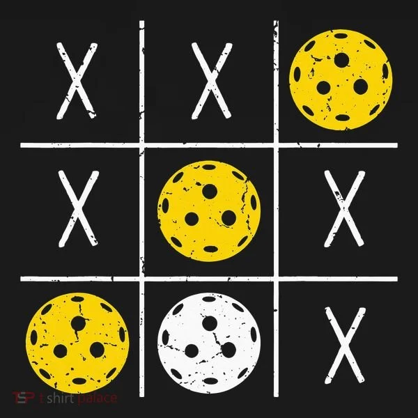 Pickleball Ball Tic-Tac-Toe Game XO-XO Funny Kids T-Shirt