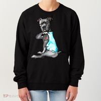 Pit Bull Tattoo I Love Mom Women's Sweatshirt thumb 0