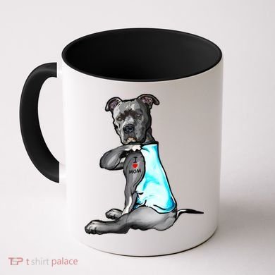 Pit Bull Tattoo I Love Mom Coffee Mug