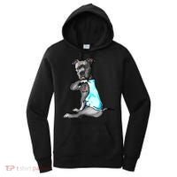 Pit Bull Tattoo I Love Mom Women's Hoodie thumb 0