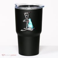 Pit Bull Tattoo I Love Mom Tumbler thumb 0